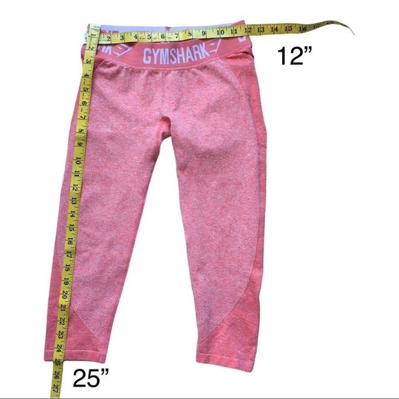 Gymshark Flex low rise cropped leggings size XS pink workout gym leggings​ - Picture 6 of 10